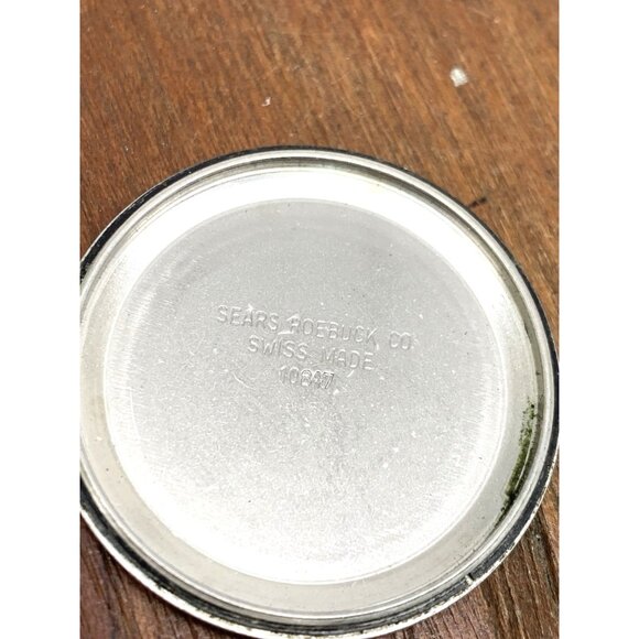 Sears Roebuck Co Tradition Electronic Men's Watch Swiss Quartz Gray White Dial - Picture 8 of 15